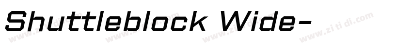 Shuttleblock Wide字体转换